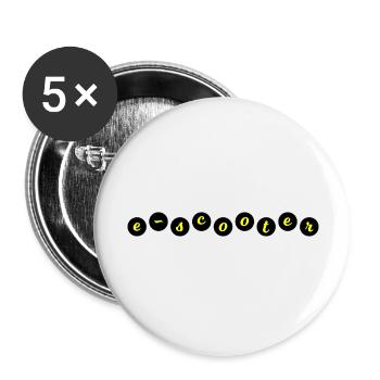 E-Scooter Roller Scooter - Lot de 5 grands badges (56 mm) - blanc - Devant