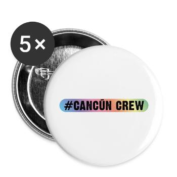 Cancun Crew - Buttons large 2.2''/56 mm (5-pack) - white - Front