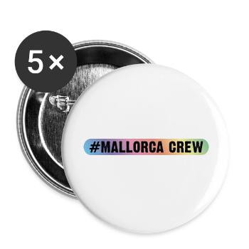 Mallorca Crew - Buttons groß 56 mm (5er Pack) - Weiß - Vorne