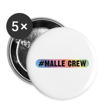 Malle Crew - Buttons large 2.2''/56 mm (5-pack) - white - Front