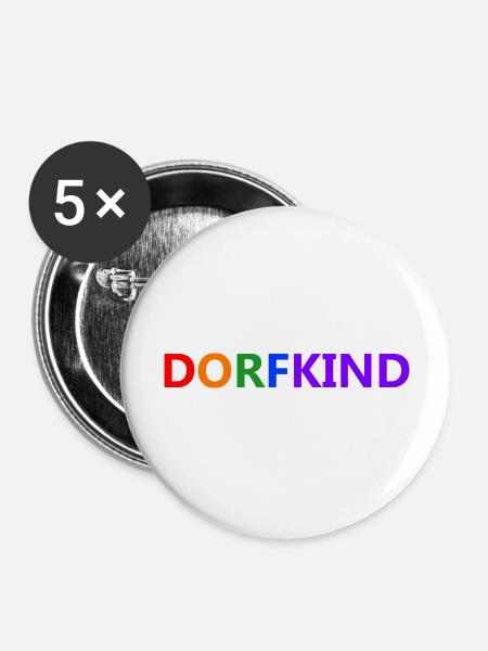dorfkind - Buttons groß 56 mm (5er Pack) - Weiß