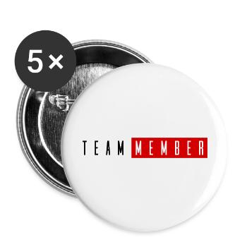 Team Member 2 - Buttons large 2.2''/56 mm (5-pack) - white - Front