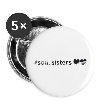 Friends - Buttons large 2.2''/56 mm (5-pack) - white - Front