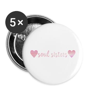 Liebe - Buttons groß 56 mm (5er Pack) - Weiß - Vorne