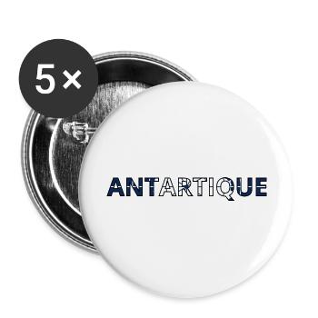 Antarctic Flag - Buttons large 2.2''/56 mm (5-pack) - white - Front