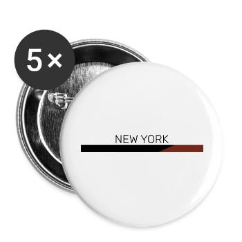 New York - Buttons large 2.2''/56 mm (5-pack) - white - Front