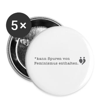 Ute_grau - Buttons groß 56 mm (5er Pack) - Weiß - Vorne