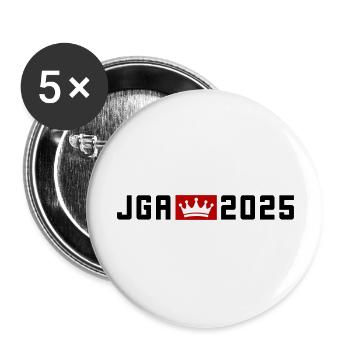 Jga 2025 Krone - Buttons groß 56 mm (5er Pack) - Weiß - Vorne
