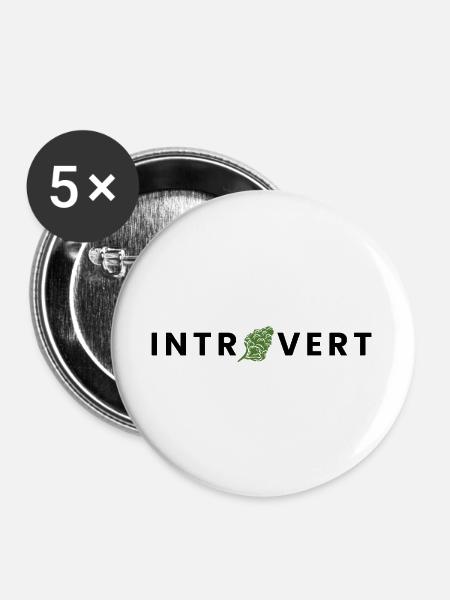 introvert - Buttons groß 56 mm (5er Pack) - Weiß