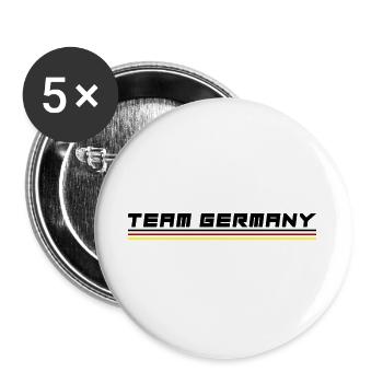 Team Germany - Buttons groß 56 mm (5er Pack) - Weiß - Vorne