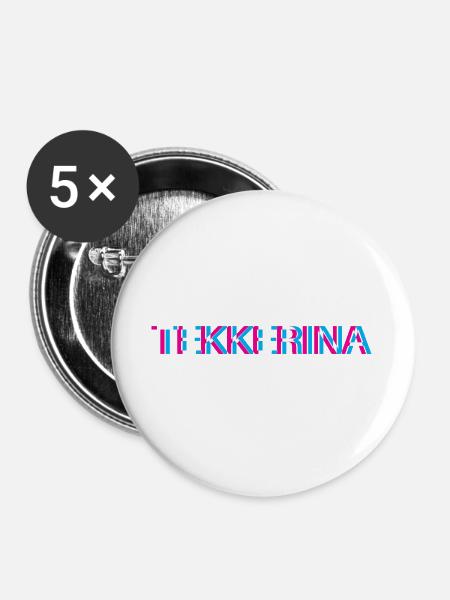 Hardtekk Tekk - Buttons groß 56 mm (5er Pack) - Weiß
