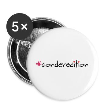Special Edition Hashtag Saying Shirt - Buttons large 2.2''/56 mm (5-pack) - white - Front