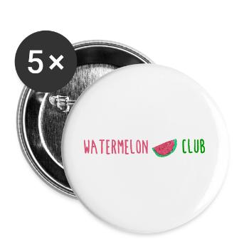 Watermelon Club - Buttons large 2.2''/56 mm (5-pack) - white - Front