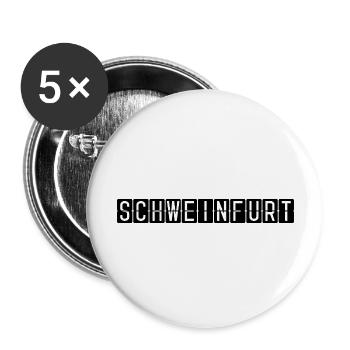 Schweinfurt Airport Sign - Buttons large 2.2''/56 mm (5-pack) - white - Front
