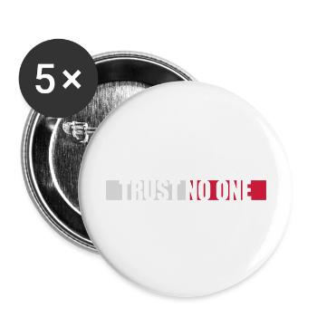 trust no one Zitat - Buttons groß 56 mm (5er Pack) - Weiß - Vorne