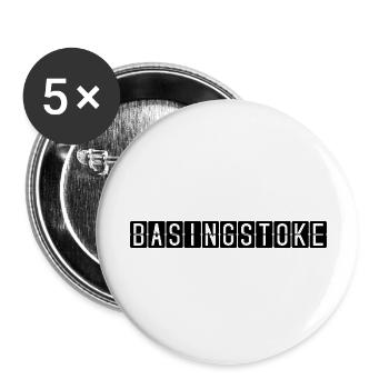 Panneau de l’aéroport de Basingstoke - Lot de 5 grands badges (56 mm) - blanc - Devant