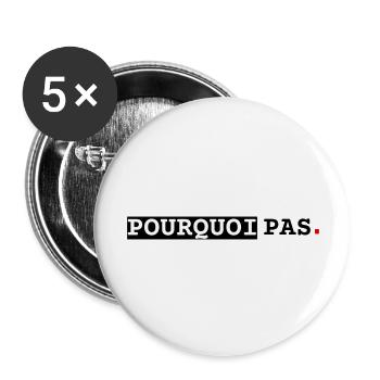 Why not, line - Buttons large 2.2''/56 mm (5-pack) - white - Front
