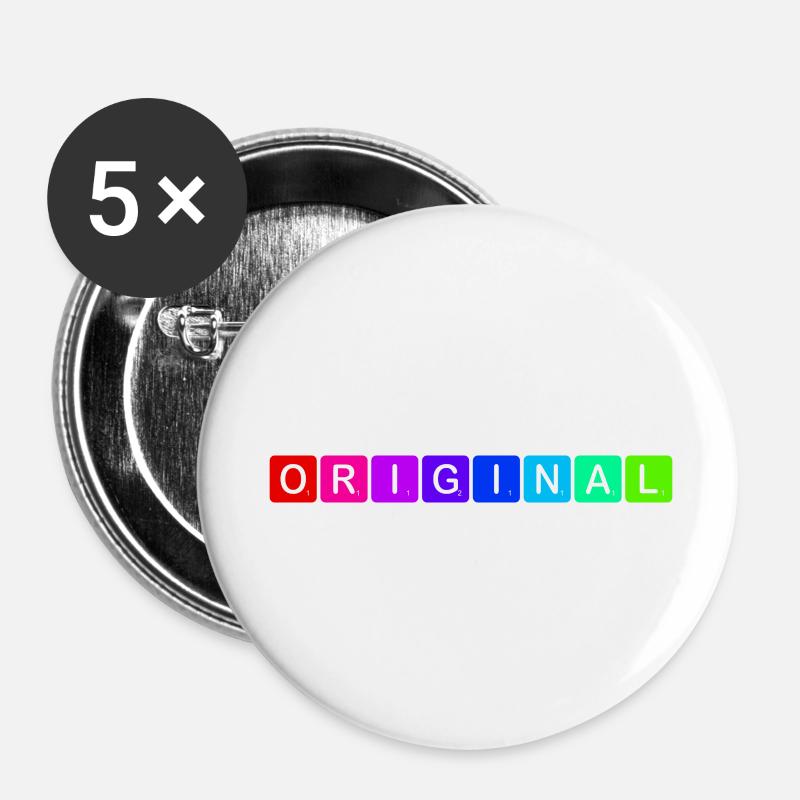 Original - Buttons large 2.2''/56 mm (5-pack) - white