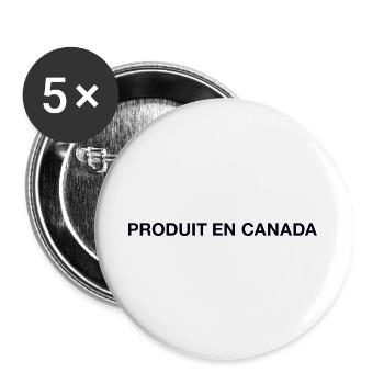 Canada, Canada - Lot de 5 grands badges (56 mm) - blanc - Devant