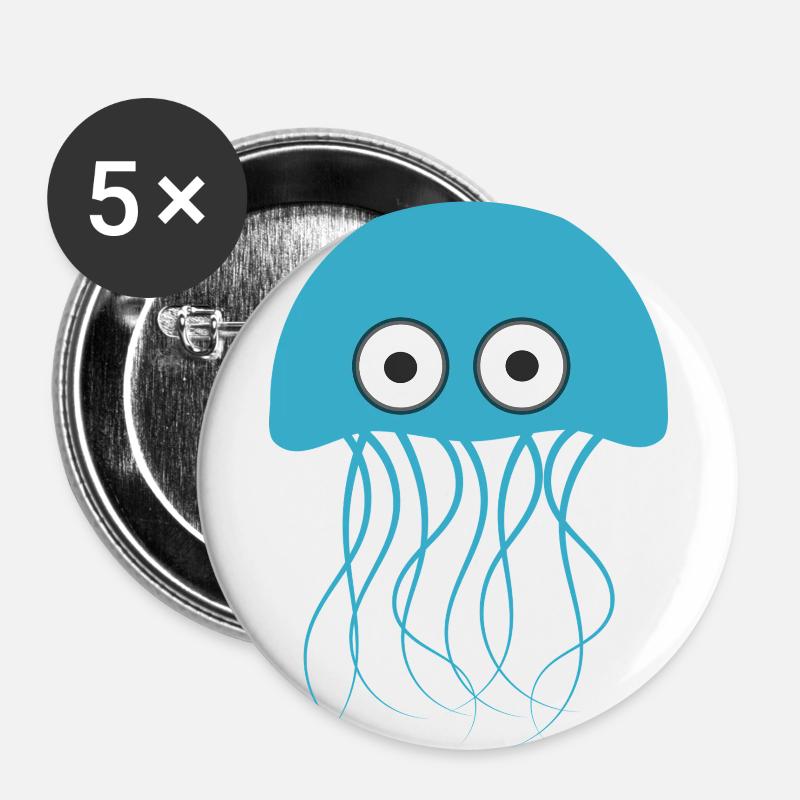 jellyfish - Buttons large 2.2''/56 mm (5-pack) - white