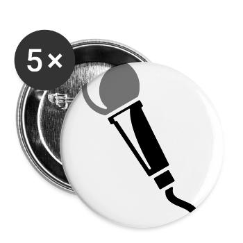 microphone - Buttons large 2.2''/56 mm (5-pack) - white - Front
