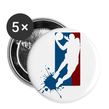 basketball - Buttons large 2.2''/56 mm (5-pack) - white - Front