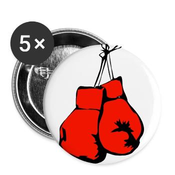 boxeur kick boxing boxe boxe arts martiaux thaïlandais sp - Lot de 5 grands badges (56 mm) - blanc - Devant