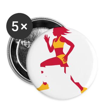 Running T-Shirt - Workout - Fitness - Buttons large 2.2''/56 mm (5-pack) - white - Front