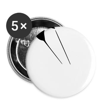 Kite Surfing - Buttons large 2.2''/56 mm (5-pack) - white - Front