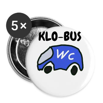 KLO-BUS - Buttons groß 56 mm (5er Pack) - Weiß - Vorne