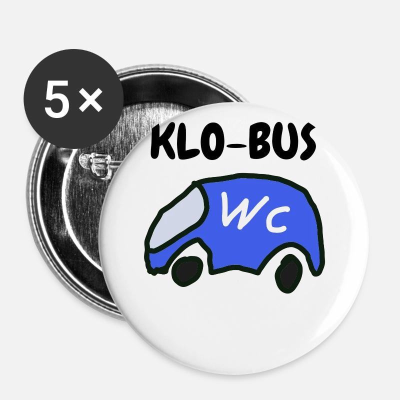 KLO-BUS - Buttons groß 56 mm (5er Pack) - Weiß