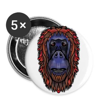 Butler par Jon Ball - Lot de 5 grands badges (56 mm) - blanc - Devant