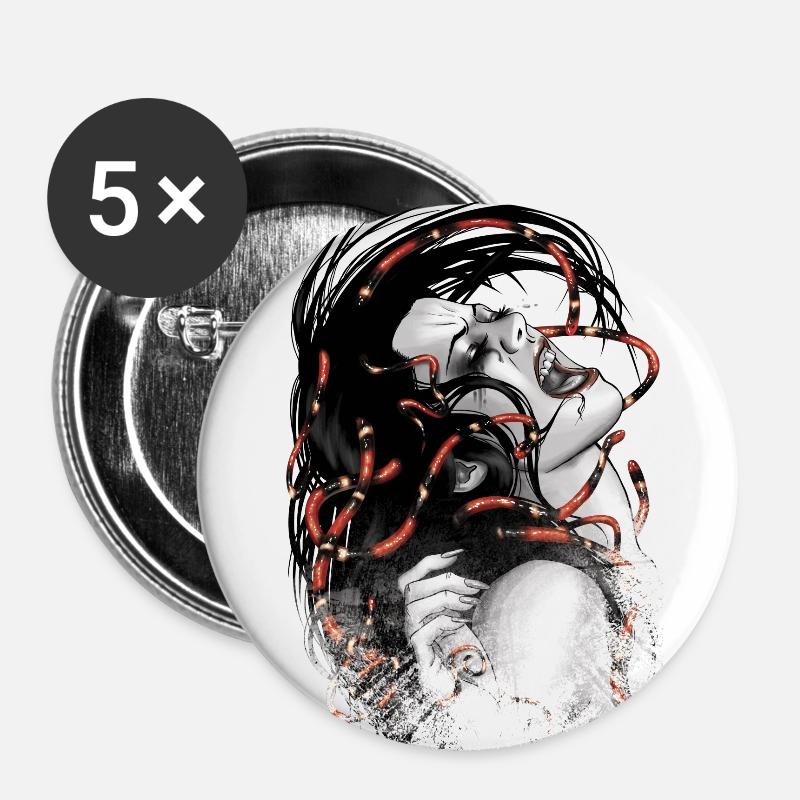 jellyfish - Buttons large 2.2''/56 mm (5-pack) - white
