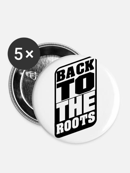 BackToTheRoots Black - Buttons groß 56 mm (5er Pack) - Weiß