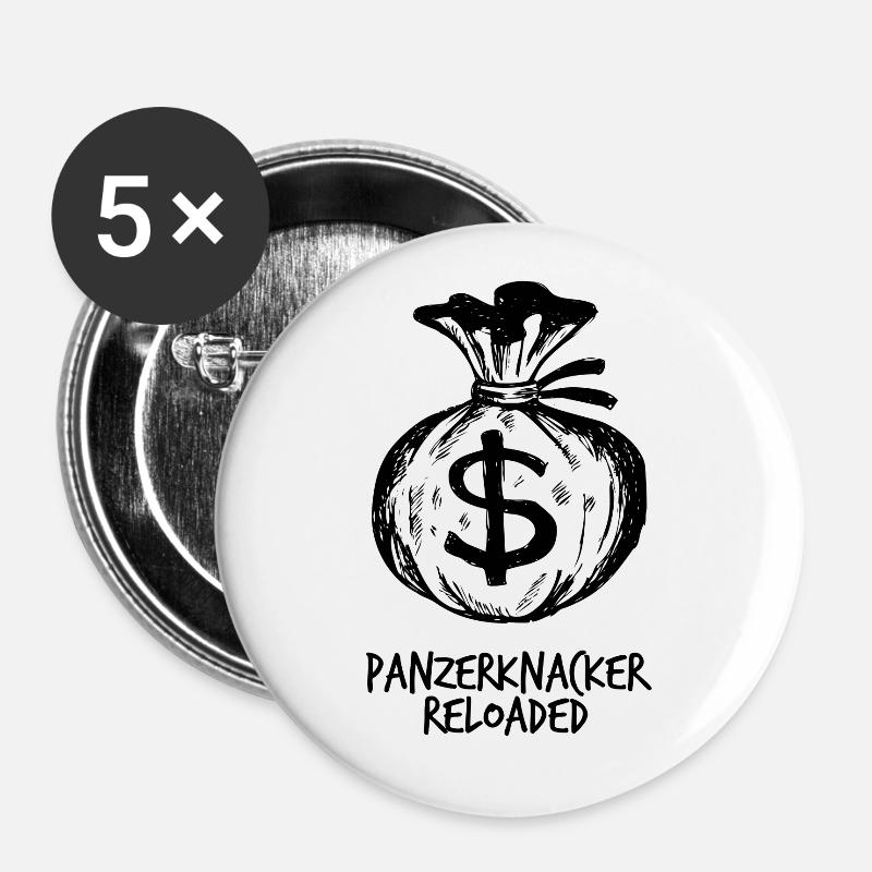 Tank Cracker reloaded - Buttons large 2.2''/56 mm (5-pack) - white