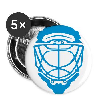 Helm Eishockey Torwart - Buttons groß 56 mm (5er Pack) - Weiß - Vorne