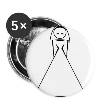 bride / bride to be / wife to be 1c clipart - Lot de 5 grands badges (56 mm) - blanc - Devant