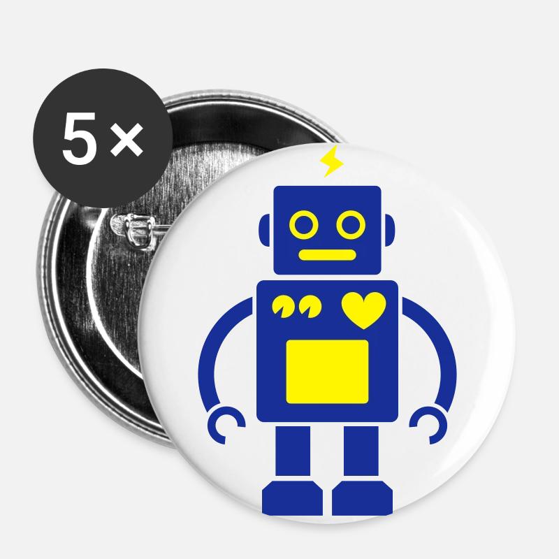 Robot #2_2c - Buttons large 2.2''/56 mm (5-pack) - white