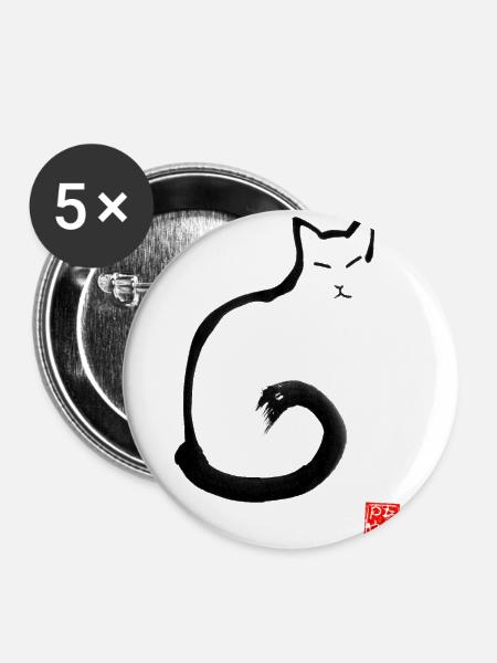archetypischer neko - Buttons groß 56 mm (5er Pack) - Weiß