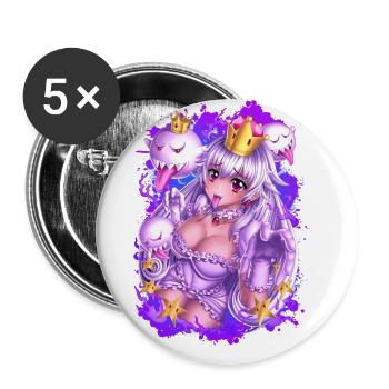 Anime Girl - Boosette - Lot de 5 grands badges (56 mm) - blanc - Devant