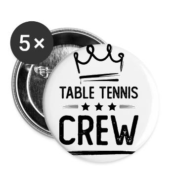 Équipe de tennis de table - Lot de 5 grands badges (56 mm) - blanc - Devant