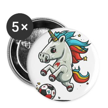 Fantasy Football - Buttons large 2.2''/56 mm (5-pack) - white - Front
