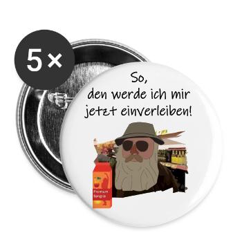 Harald Krull der (studierte) Seefahrer - Buttons groß 56 mm (5er Pack) - Weiß - Vorne