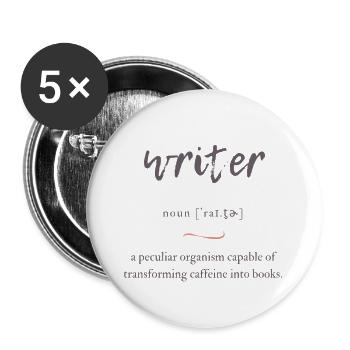 Writer Convoluted Edition - Buttons large 2.2''/56 mm (5-pack) - white - Front