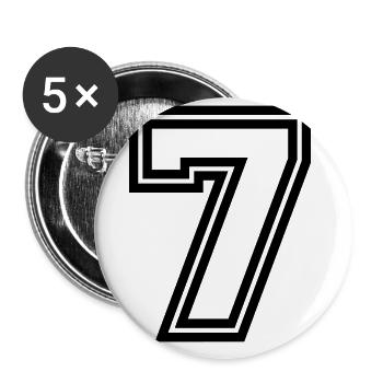 7 Symbole numérique - Lot de 5 grands badges (56 mm) - blanc - Devant