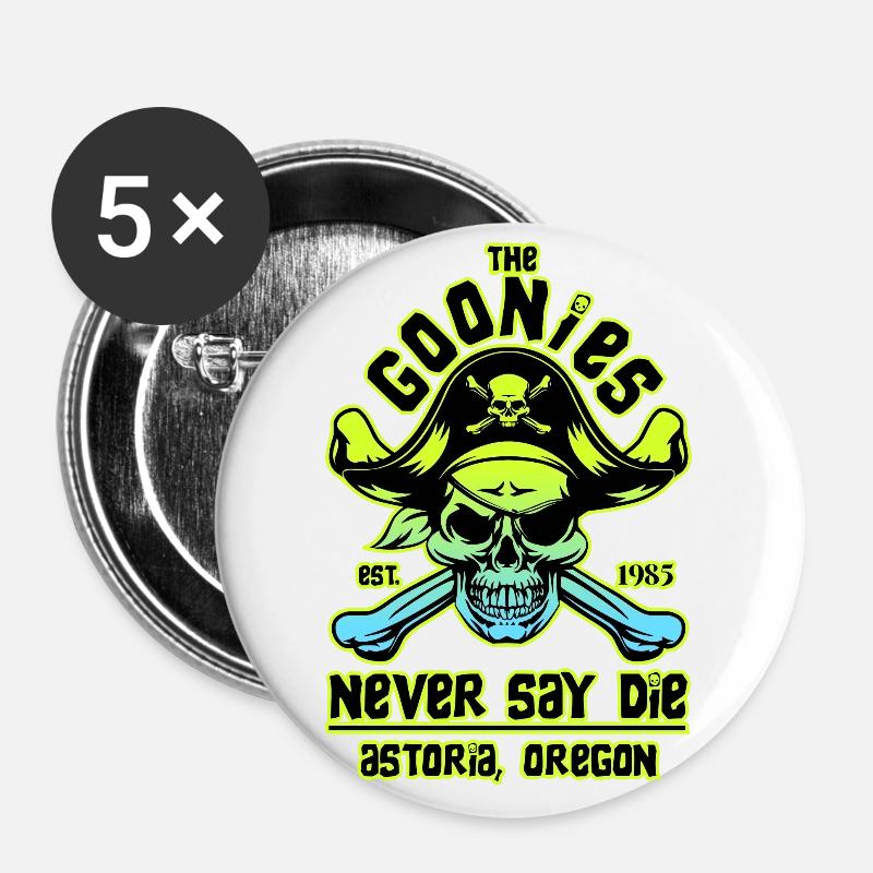 THE GOONIES 7 - Buttons large 2.2''/56 mm (5-pack) - white