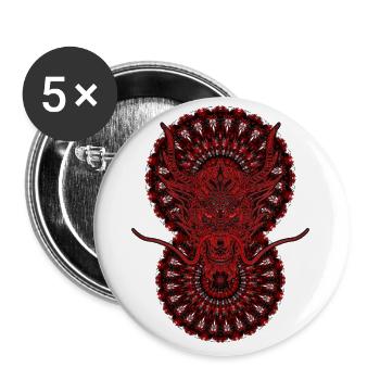 2024 Kaleidoscope Dragon 73 - Buttons large 2.2''/56 mm (5-pack) - white - Front