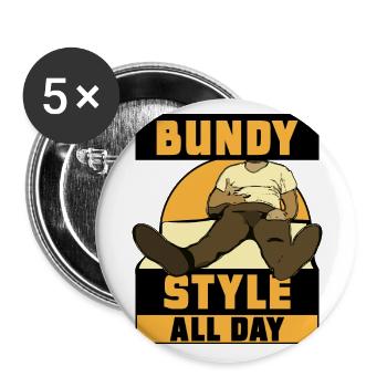 Hands in pants - all day bundy style - Buttons large 2.2''/56 mm (5-pack) - white - Front