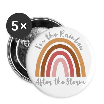 i'm the rainbow after the storm - Buttons large 2.2''/56 mm (5-pack) - white - Front
