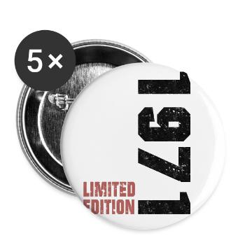 Anniversaire 1971 Born Gift Limitert Dicton - Lot de 5 grands badges (56 mm) - blanc - Devant